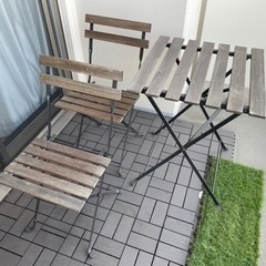 【商談中】IKEA テルノー　テーブル&チェア2脚