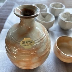 伝統工芸品指定　京清水焼　徳利2  お猪口5の画像
