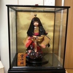 ★差し上げます！ガラスケース入り日本人形　その1（雛人形　京小袖）