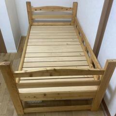 ヒノキ、檜材、無垢の2段ベッド　家具の里の画像