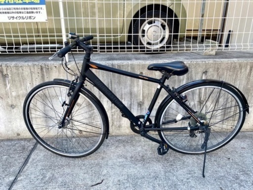 ブリジストン クロスバイク ブラック 7段変速 学生 通勤 通学 中古 自転車
