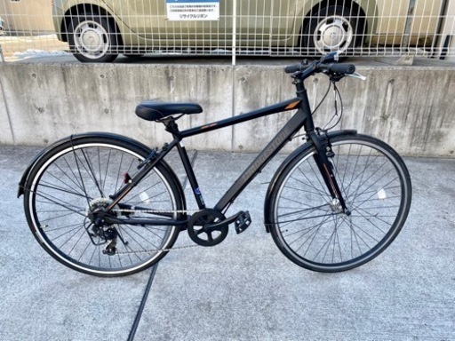 ブリジストン クロスバイク ブラック 7段変速 学生 通勤 通学 中古 自転車