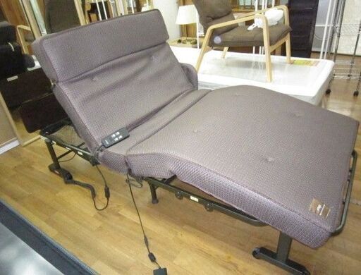 R509 ATEX アテックス 電動リクライニング折りたたみベッド ブラウン 良品