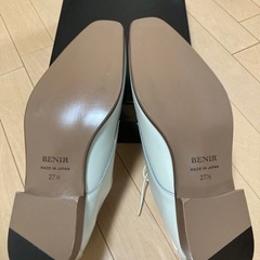 BENIR　ホワイト　27.5cm メンズシューズ　ウエディングの画像