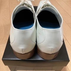 BENIR　ホワイト　27.5cm メンズシューズ　ウエディングの画像