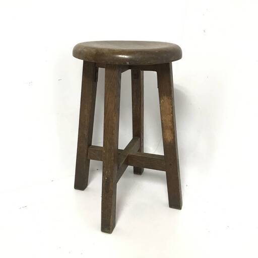 ut5/67　古家具　木製　丸イス　ビンテージ　ヴィンテージ　丸椅子　スツール　アンティーク　レトロ　レトロ　チェア　古民具