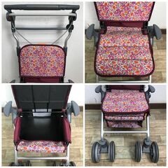 🔷🔶🔷ut7/26　幸和製作所　TacaoF　テイコブ　カゴノアM　SLM05　レッド　シルバーカー　手押し車　中古品　歩行補助🔷🔶🔷の画像