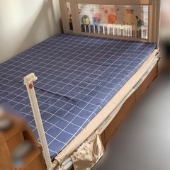 値下げ！赤ちゃん転落防止ベッドガード 3面 セミダブルベッド(ダブルベッド)用の画像