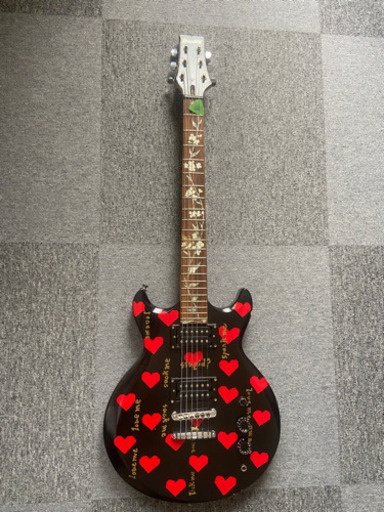 Ibanez GIO エレキギター XJAPAN hide フェルナンデスイエローハート仕様。エレキギター