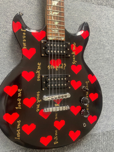 Ibanez GIO エレキギター XJAPAN hide フェルナンデスイエローハート仕様。エレキギター 