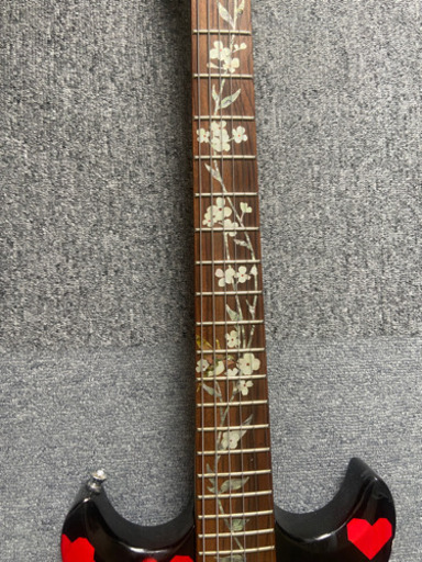 Ibanez GIO エレキギター XJAPAN hide フェルナンデスイエローハート仕様。エレキギター 