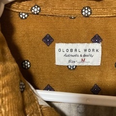 グローバルワーク　メンズ　コットンフランネルシャツの画像