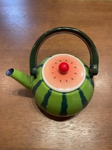 ★2/11削除します★【未使用品】スイカ柄やかん　エジリー