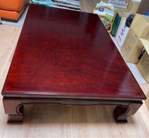 高級座卓 ローテーブル 朱色 昭和レトロ 机