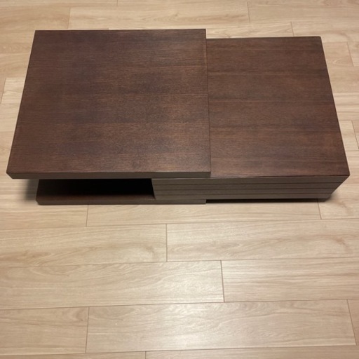 美品！早い者勝ち！お買い得！引き出し2箇所付き　ローテーブル　(茶色)