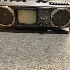 日立マーク5　白黒テレビ付きラジカセ　ジャンク