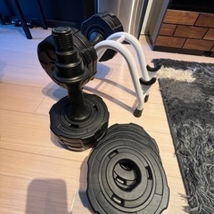 ※値下げ中　可変式ダンベル　LEADING EDGE製　ラック付き　の画像