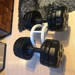 ※値下げ中　可変式ダンベル　LEADING EDGE製　ラック付き　の画像