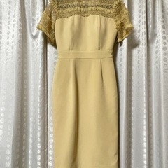 ラグナムーン　LADYフリンジレースタイトドレス/黄色　※取りに来ていただける方限定の画像