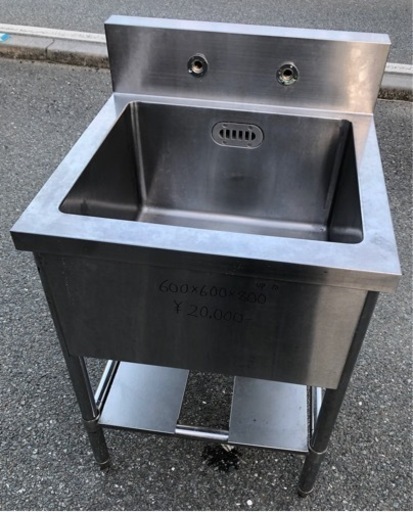 ⭐︎中古品　1槽シンク　600×600×800mm   厨房用品⭐︎