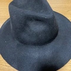 処分！HARE 無地　ブラック　ツバ広ハット