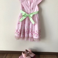 ピンク色　ドレス・シューズ　発表会やお祝い事　女の子用の画像