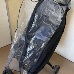 ★値下げ★コンビベビーカーF2 plus 青　レインカバー付きの画像
