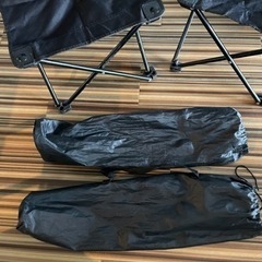 アウトドア　キャンプなどに　チェア２点セット！ 黒の画像