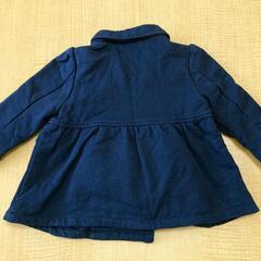BG020B◆)Burberry/バーバリー ベビーコート 6M 67cm ネイビー 中古品の画像