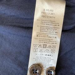 BG020B◆)Burberry/バーバリー ベビーコート 6M 67cm ネイビー 中古品の画像