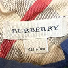 BG020B◆)Burberry/バーバリー ベビーコート 6M 67cm ネイビー 中古品の画像