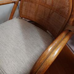 籐の椅子の画像