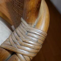 籐の椅子の画像