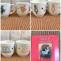 100 未使用 Macmillan 不思議の国のアリス マグカップ 4個セット 食器 マクミラン の画像