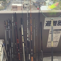 差し上げます釣竿各種　　船竿　礒竿　投げ竿　タモ