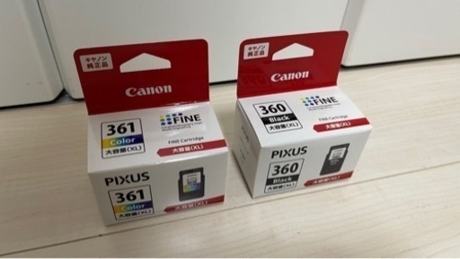 キャノン純正　新品未開封| 大容量インクBC-360XL　ブラック　BC-361XL　3色カラー　大容量　2個セット　CANON　インクカートリッジ