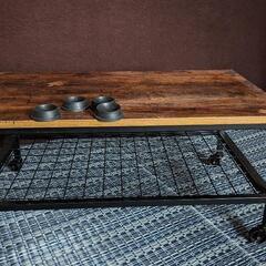 　断捨離中です。ドウシシャ　ラスティア テーブル センターテーブル ワイヤーメッシュ ビンテージ 幅86×奥行51×高さ41cm RT8540-CT

の画像