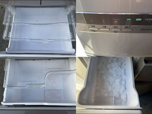 ★ 動作〇 清掃済 ★ 冷蔵庫 日立 R-S42BM -1 415L 5ドア 2012年製 幅600x奥行669x高さ1798mm
