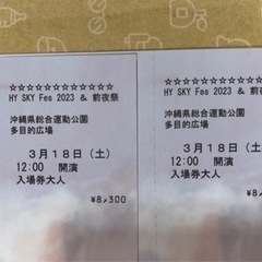 値下げ可能！！　HY SKY Fes 2023 & 前夜祭　大人2枚      