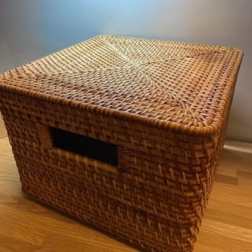 無印良品　ラタン角型バスケット・大