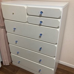 【相談中】子供　収納タンス　ホワイト