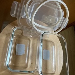 【美品】3COINS 耐熱ガラス容器セット＋おまけ付