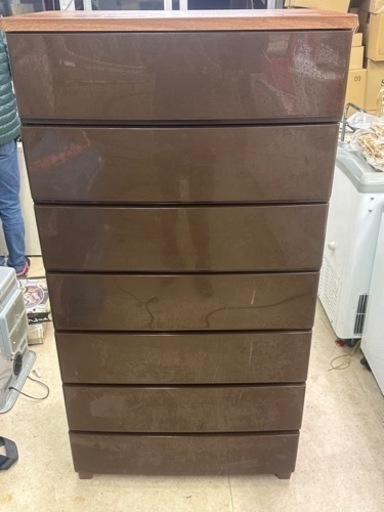アイリスオーヤマ チェスト 木天板 7段　配送可能