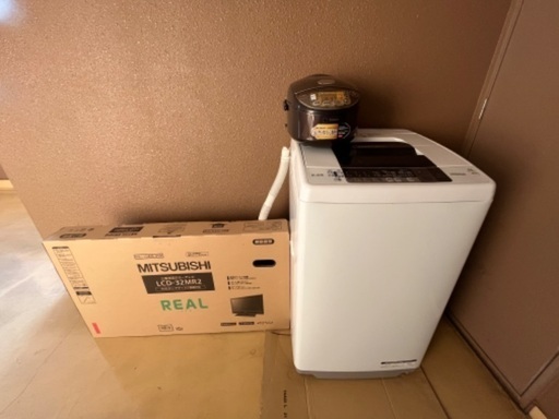 洗濯機、炊飯器、テレビ 3点セット 引き取り限定
