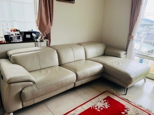 本革高級ソファー 電動式 3人掛け