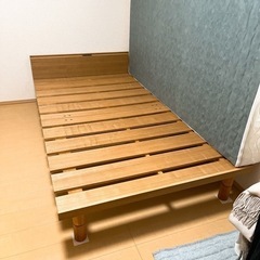 セミダブルベッド　フレーム+ポケットコイルマットレスの画像