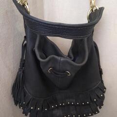 Beaure レザー 2way ショルダーバッグ フリンジの画像