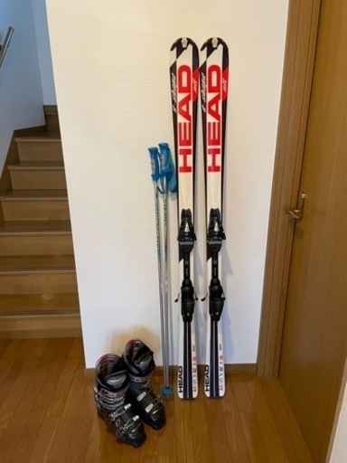 中級者用スキーセット 163cm ブーツ25.0-25.5cm