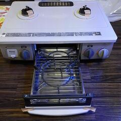 ガス台、リンナイ製、都市ガス用、色ベージュ、2年半使、キレイです。