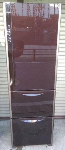 日立3ドア冷蔵庫 R-S3700FV XT 真空チルド 365L チョコ 15年製 配送無料